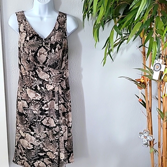 Jones New York leopard Dress 8 - Picture 1 of 6